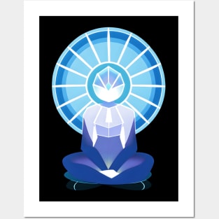 Aura Blue Meditation 05 Posters and Art